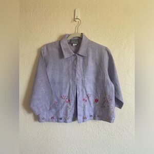 Vintage 90’s carol Anderson purple button up